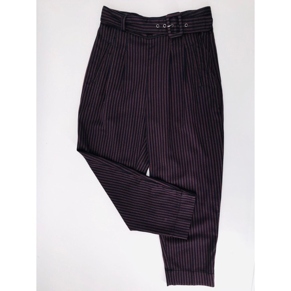 Cartonnier Pants - Cartonnier For Anthropologie Striped Pleated Pants